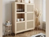 Standvitrine im Boho-Stil Verglaste Bellance Eiche Puccini