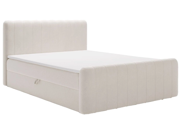 Boxspringbett mit Bettkasten 140x200 Osteno Creme