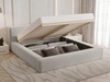 Polsterbett mit Bettkasten und Lattenrost 160x200 Mali Grau