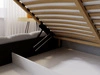 Polsterbett mit Bettkasten und Lattenrost 160x200 Cloud Bouclé-Stoff Hellgrau