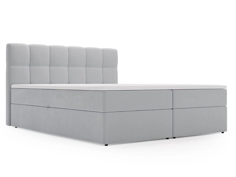 Boxspringbett mit Bettkasten 180x200 Maison Grau