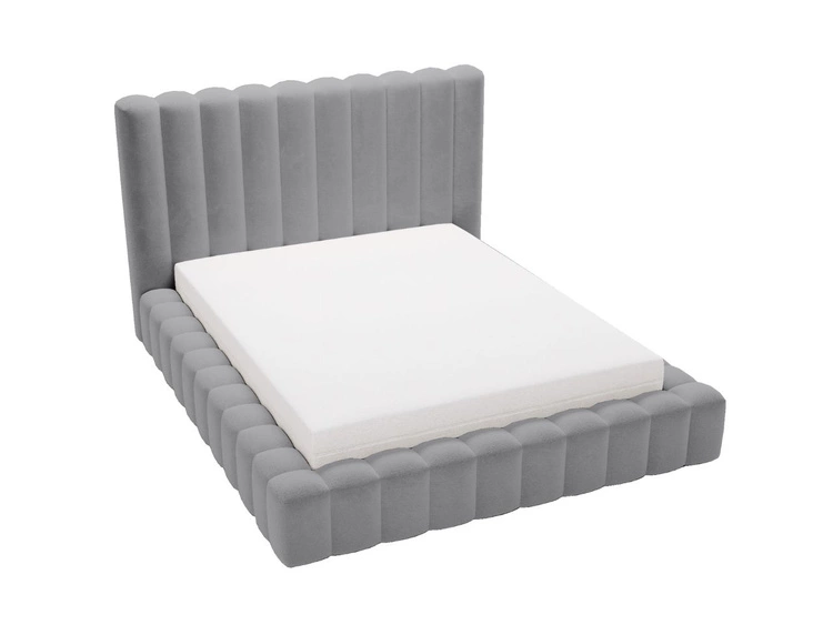 Polsterbett mit Bettkasten und Lattenrost 120x200 Rotto Grau