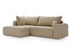 Ecksofa L-Form mit Schlaffunktion und Bettkasten Savana Bis Beige 