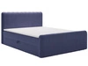 Boxspringbett mit Bettkasten 160x200 Osteno Dunkelblau
