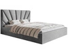 Polsterbett mit Bettkasten und Lattenrost 140x200 Orlo Hellgrau