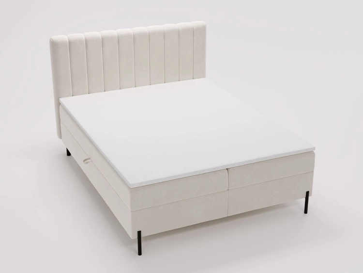 Boxspringbett mit Bettkasten 140x200 Primavera Creme