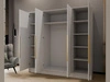 Kleiderschrank 200 cm Perugia Weiß mit goldenen Griffen