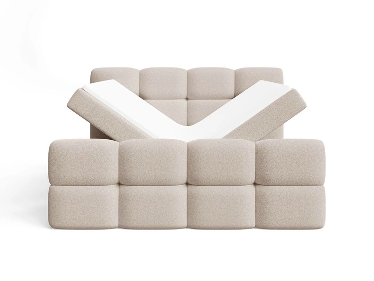 Boxspringbett mit Bettkasten 140x200 Rivon Beige
