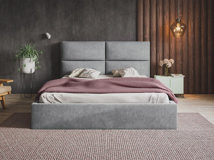 Polsterbett mit Bettkasten und Lattenrost 160x200 Marad Beige