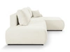 Ecksofa mit Schlaffunktion und Bettkasten Rechts Adoro Creme 