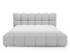 Polsterbett mit Bettkasten und Lattenrost 160x200 Modo aus Bouclé-Stoff Grau