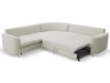 Ecksofa L-Form Rechts mit Schlaffunktion und Bettkasten Limon Hellgrau