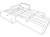 Ecksofa L-Form mit Schlaffunktion und Bettkasten Lisso Links Beige