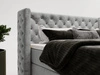 Boxspringbett mit Bettkasten 120x200 Lion Grau