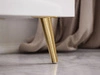 Wohnzimmer-Set mit goldenen Metallbeinen im Glamour-Stil Lunelie Weiß Hochglanz