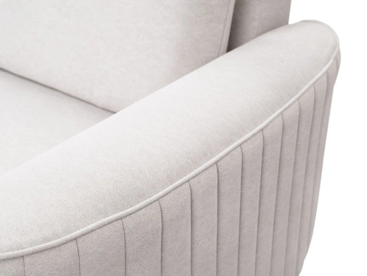 Ecksofa L-Form Rechts mit Schlaffunktion und Bettkasten Limon Creme