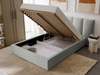 Polsterbett mit Bettkasten und Lattenrost 160x200 Lizbona Hellgrau