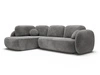 Ecksofa mit Schlaffunktion und Bettkasten Links Carino Grau