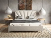 Polsterbett mit Lattenrost 140x200 Fuzi Beige