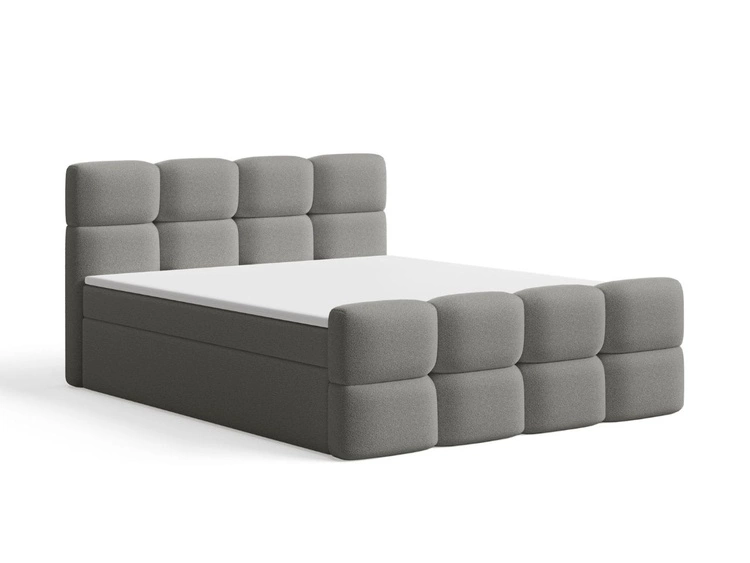 Boxspringbett mit Bettkasten 120x200 Rivon Grau