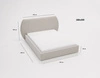 Polsterbett mit Lattenrost 180x200 Blossom - Beige