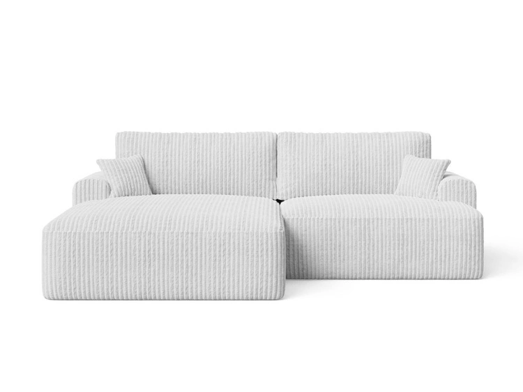 Ecksofa L-Form mit Schlaffunktion und Bettkasten Serene Links Grau