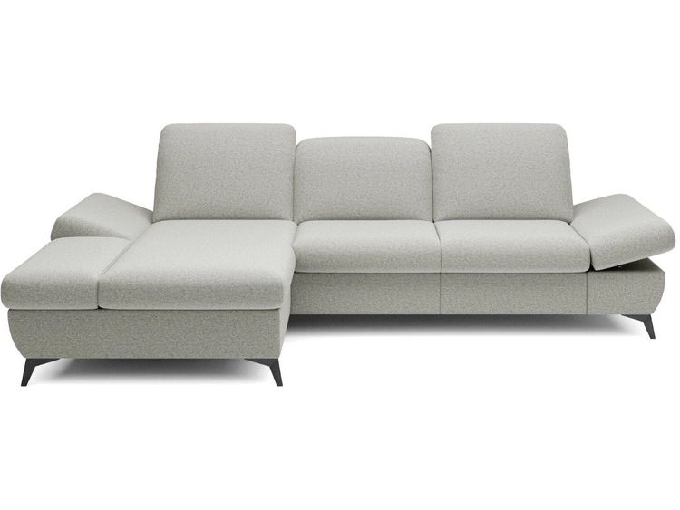 Ecksofa L-Form Links mit Schlaffunktion und Bettkasten Hannover Hellgrau