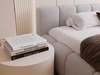 Polsterbett mit Bettkasten und Lattenrost 140x200 Cloud Low Bouclé-Stoff Grau
