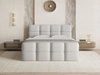 Boxspringbett mit Bettkasten 180x200 Rivon Hellgrau