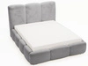 Polsterbett mit Bettkasten und Lattenrost 120x200 Bubble Grau