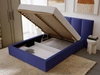 Polsterbett mit Bettkasten und Lattenrost 180x200 Lizbona Dunkelblau
