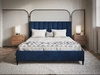 Polsterbett mit Lattenrost 160x200 Snazi Dunkelblau