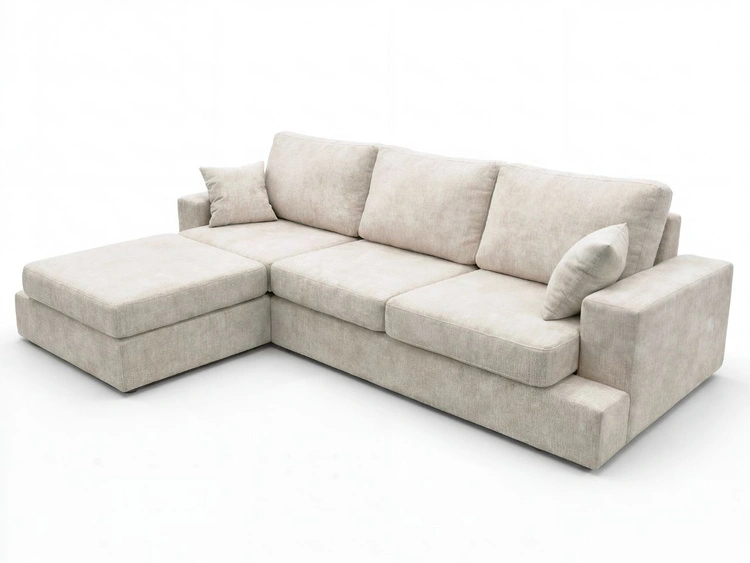 Ecksofa L-Form fürs Wohnzimmer Nesto Links Beige