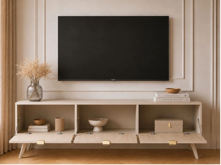 TV-Lowboard mit Türen Modena Beige