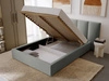 Polsterbett mit Bettkasten und Lattenrost 120x200 Lizbona Grau