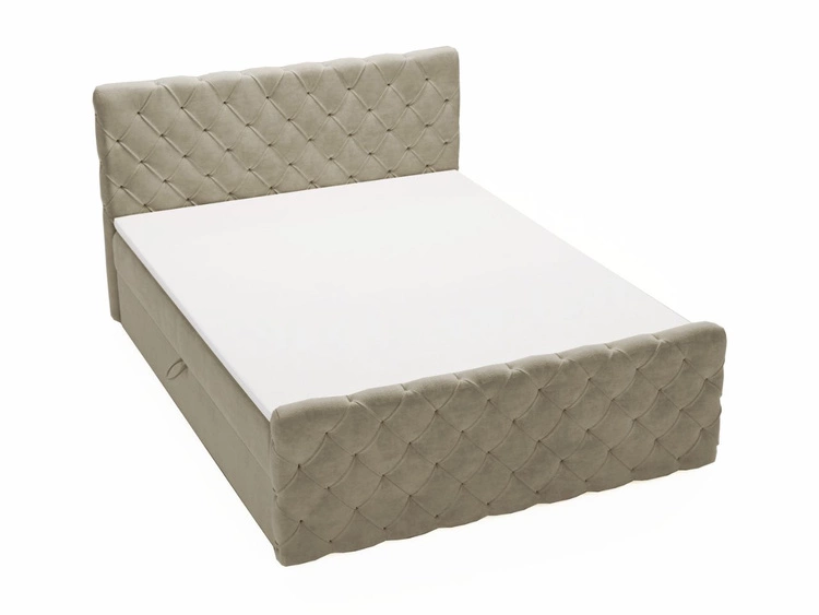 Boxspringbett mit Bettkasten 180x200 Lunaris Hellbraun
