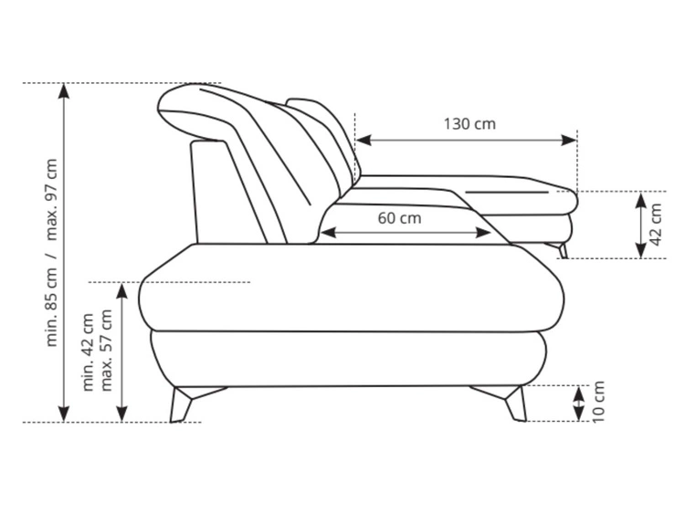 Ecksofa L-Form Rechts mit Schlaffunktion und Bettkasten Hannover Hellbraun