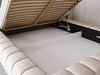 Polsterbett mit Bettkasten und Lattenrost 140x200 Italia Creme