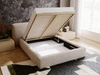Polsterbett mit Bettkasten und Lattenrost 120x200 Monza Dunkelgrau