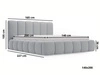 Polsterbett Ohne Bettkasten mit Lattenrost 140x200 Cloud Anthrazit
