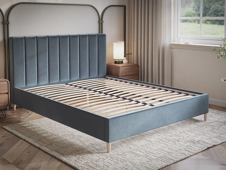 Polsterbett mit Lattenrost 160x200 Snazi Dunkelgrau