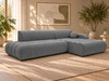 Ecksofa L-Form mit Schlaffunktion und Bettkasten Lisso Rechts Grau
