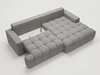 Ecksofa L-Form mit Schlaffunktion und Bettkasten Havi Rechts Grau