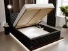 Polsterbett mit Bettkasten und Lattenrost 120x200 Kingston Schwarz