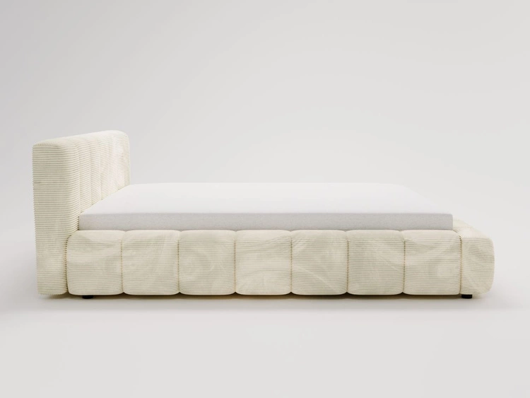 Polsterbett mit Bettkasten und Lattenrost 120x200 Ibiza Creme