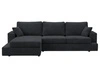Ecksofa L-Form fürs Wohnzimmer Nesto Links Schwarz