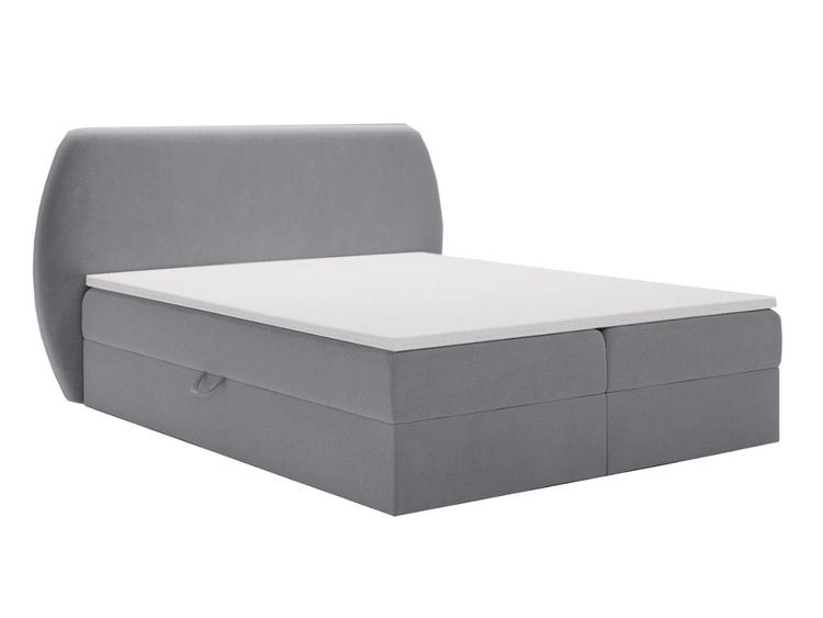 Boxspringbett mit Bettkasten 140x200 Bogota Dunkelgrau