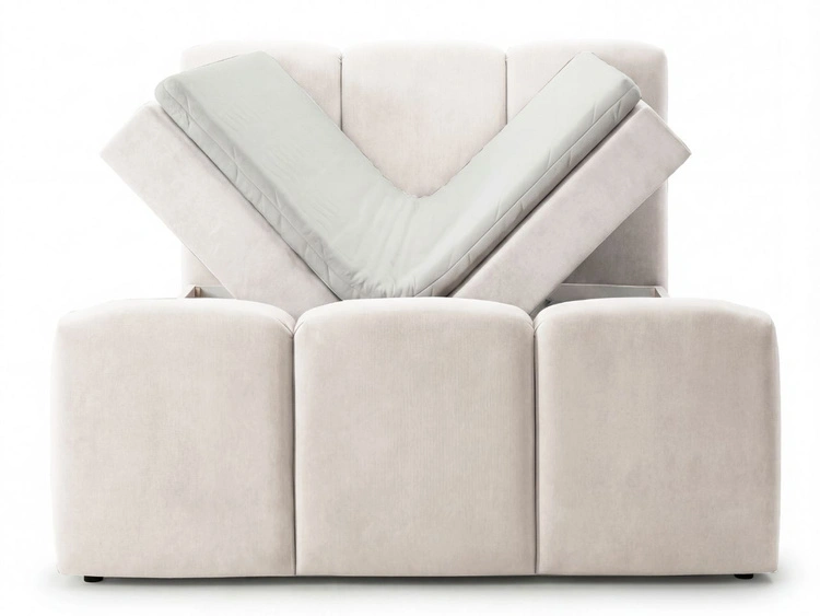 Boxspringbett mit Bettkasten 160x200 Campi Creme