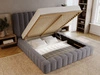 Polsterbett mit Bettkasten und Lattenrost 160x200 Rotto Grau