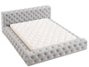 Polsterbett mit Bettkasten und Lattenrost 180x200 Palini Hellgrau